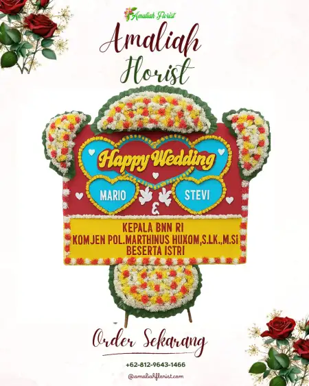 Papan Bunga Pernikahan Gedong Air